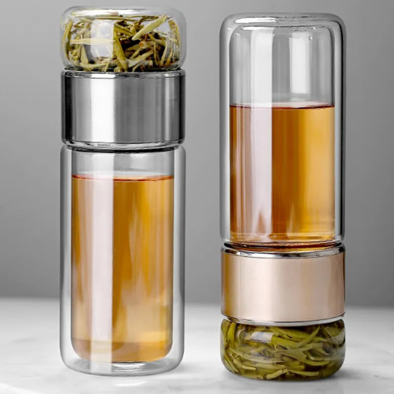 Tea Water Bottle High Borosilicate Glass
