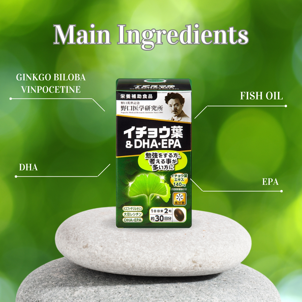 Noguchi DHA EPA Ginkgo Japanese brain tonic pills