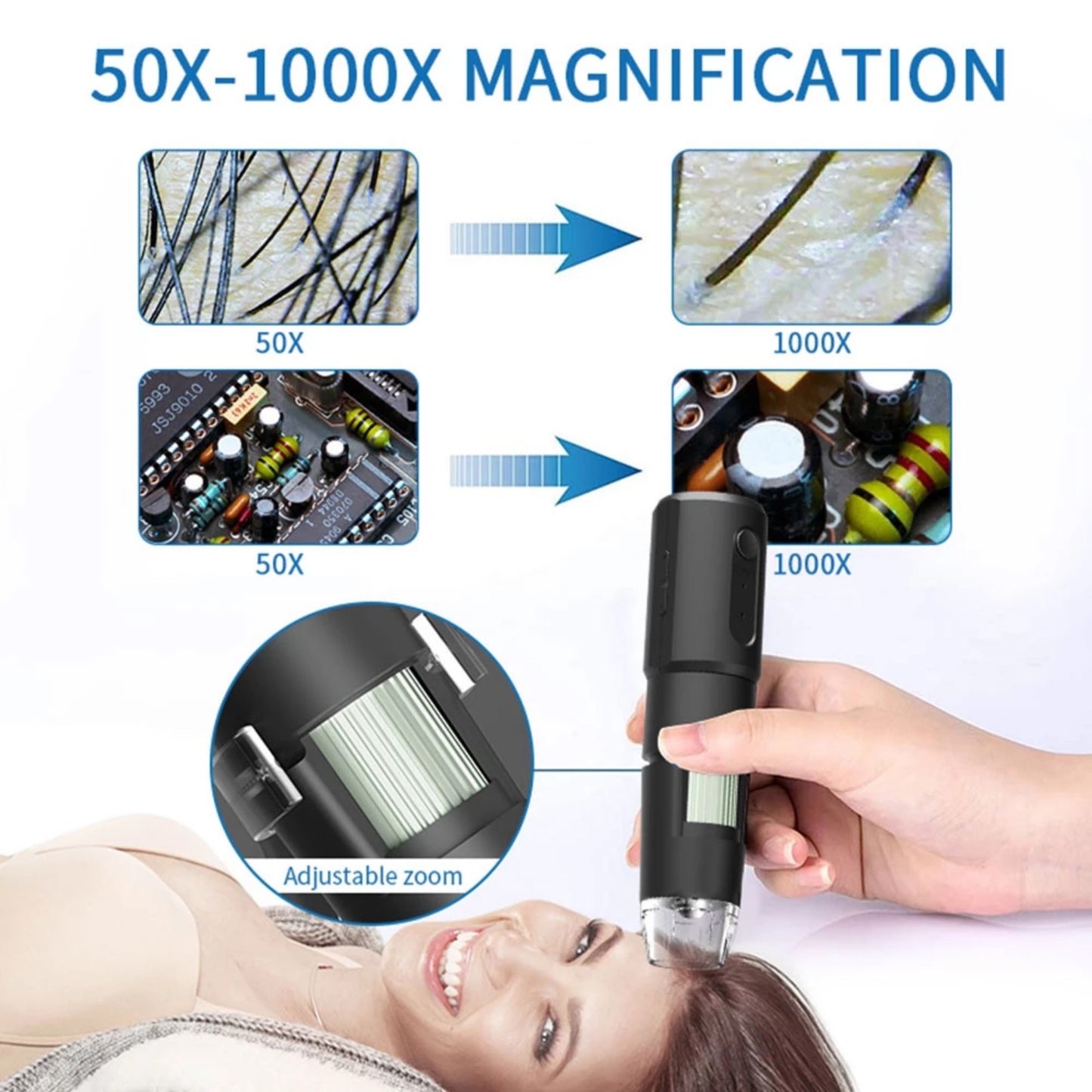 Mini hair skin analyzer