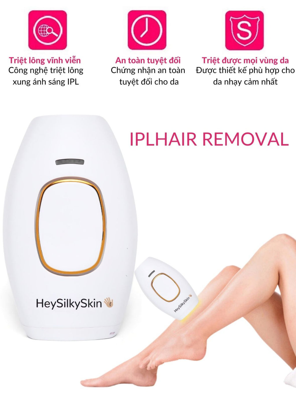 Mini hair removal machine, 5-level permanent hair removal with IPL technology