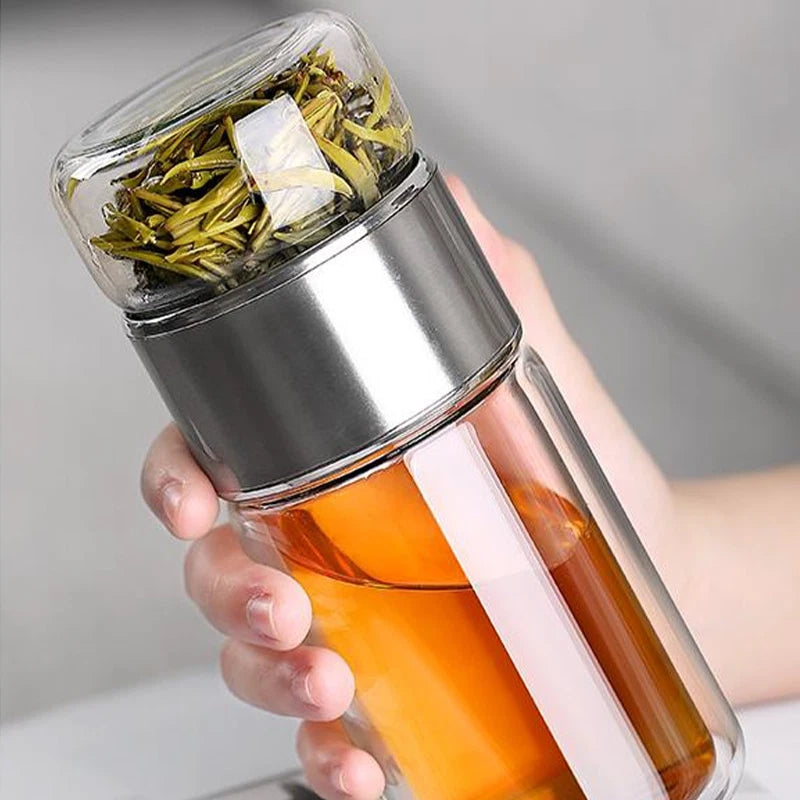 Tea Water Bottle High Borosilicate Glass