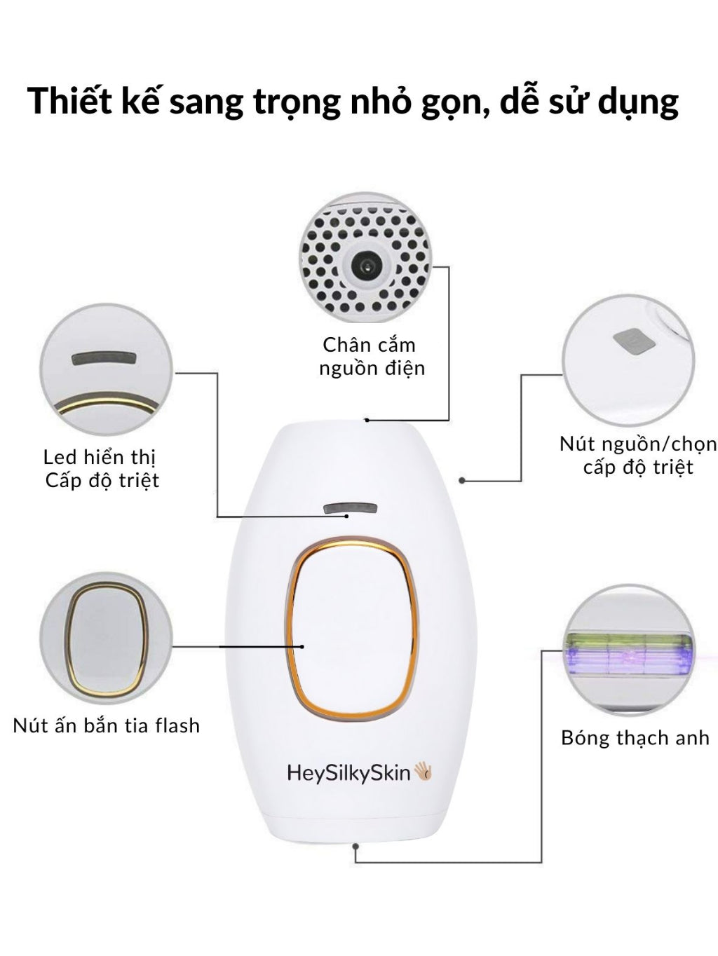 Mini hair removal machine, 5-level permanent hair removal with IPL technology
