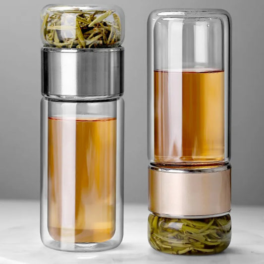 Tea Water Bottle High Borosilicate Glass