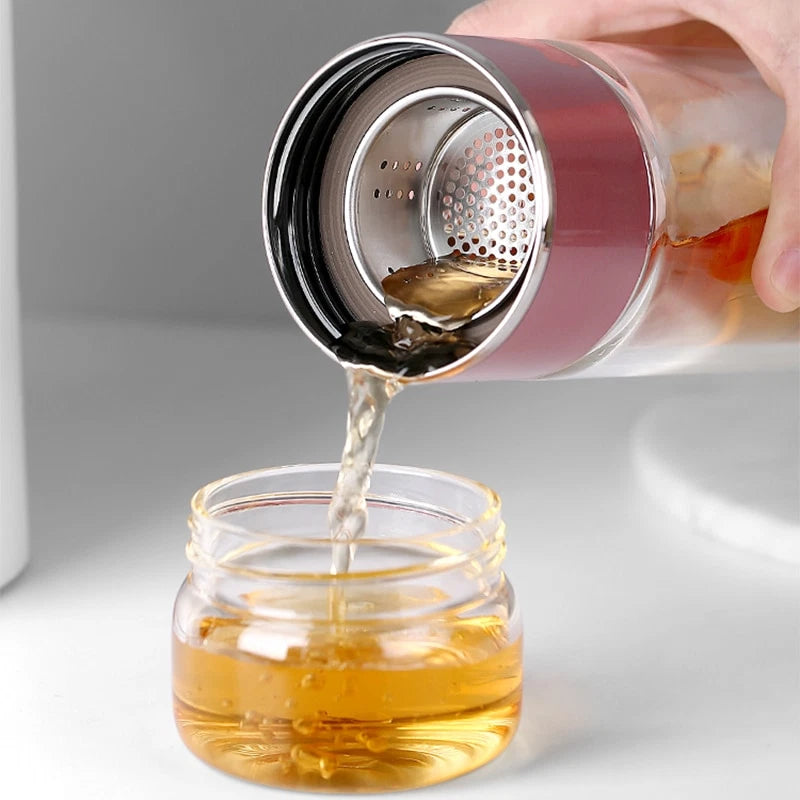 Tea Water Bottle High Borosilicate Glass