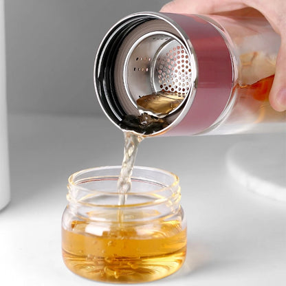 Tea Water Bottle High Borosilicate Glass