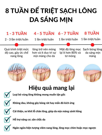 Mini hair removal machine, 5-level permanent hair removal with IPL technology