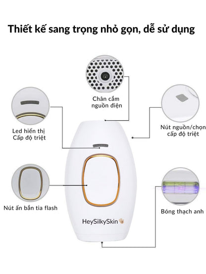 Mini hair removal machine, 5-level permanent hair removal with IPL technology